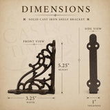 Victorian Scroll Cast Iron Shelf Brackets