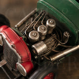 Distressed Green Tin Hot Rod Sculpture