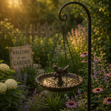 Cast Iron Hanging Bird Bath & Feeder
