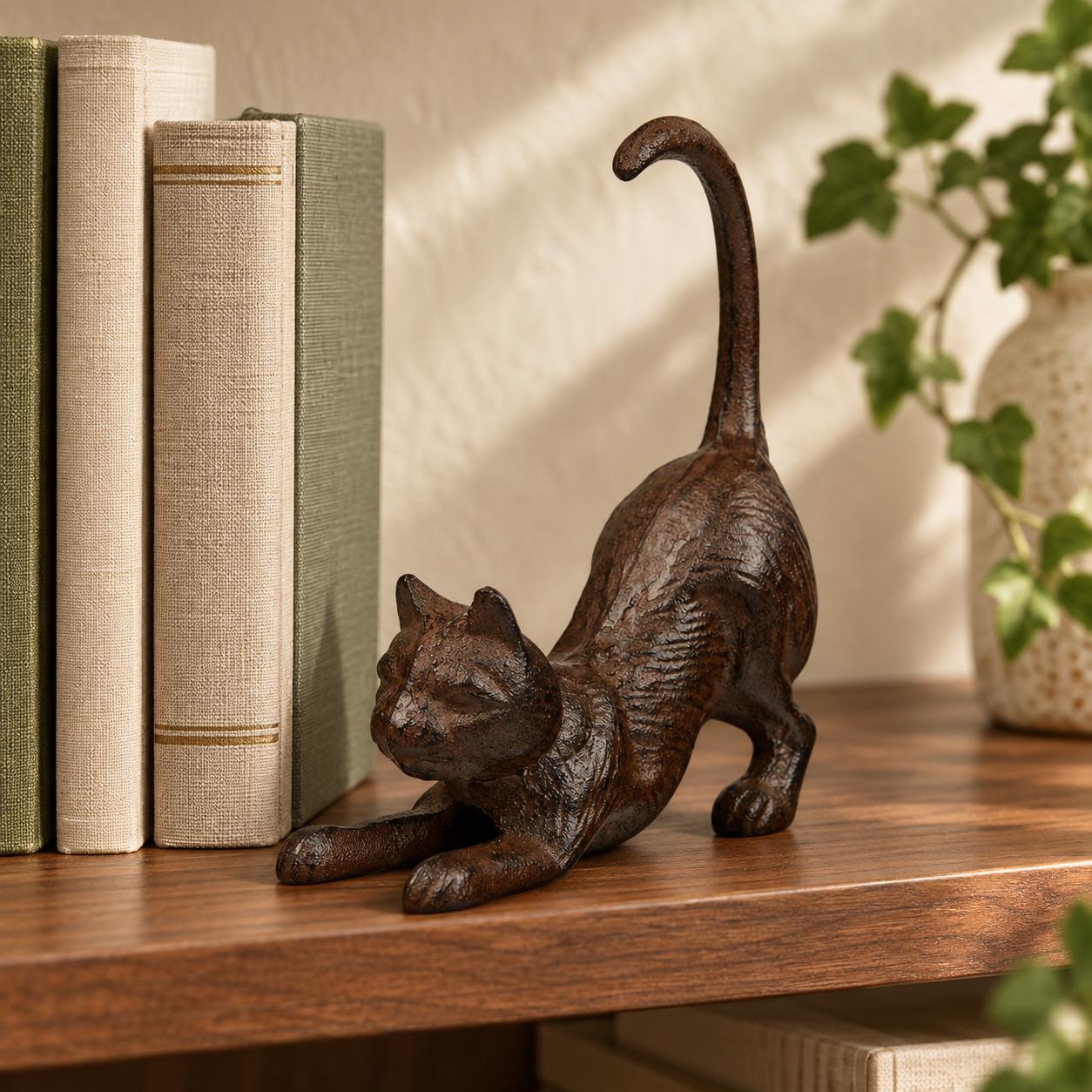 Cast Iron Cat Figurine