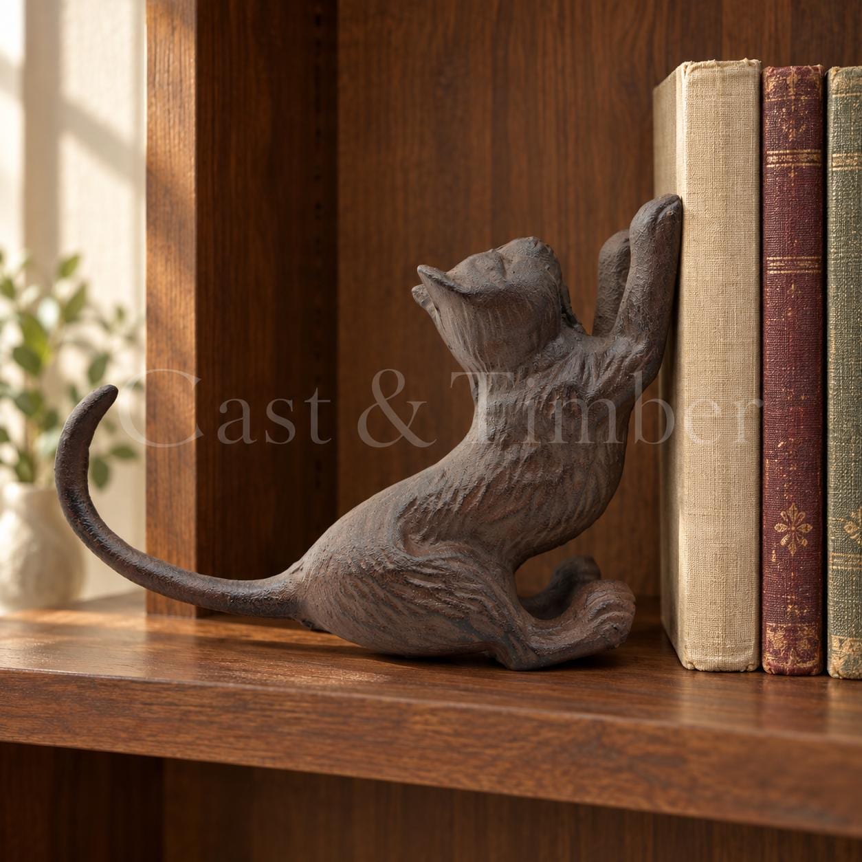 Cast Iron Cat Figurine
