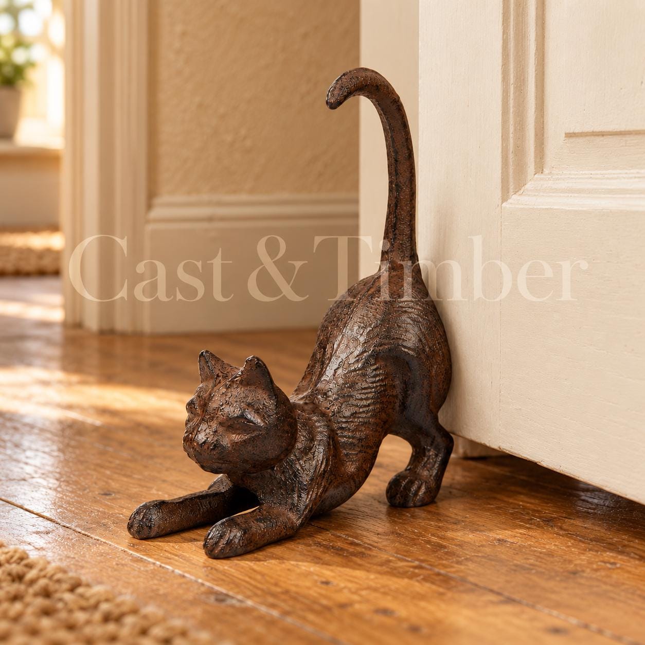 Cast Iron Cat Figurine