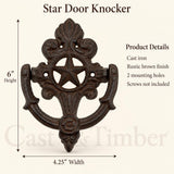 Cast Iron Star Door Knocker