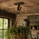 Rustic Cast Iron Ceiling Hook