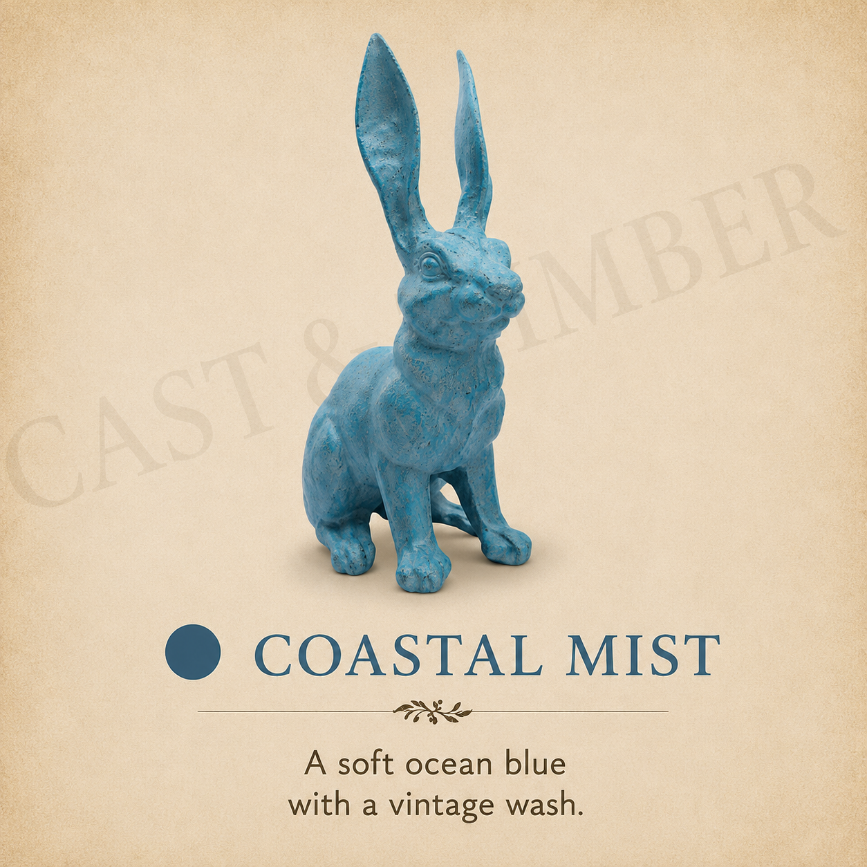 Belgian Hare Cast Iron Rabbit Statue