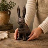 Belgian Hare Cast Iron Rabbit Statue