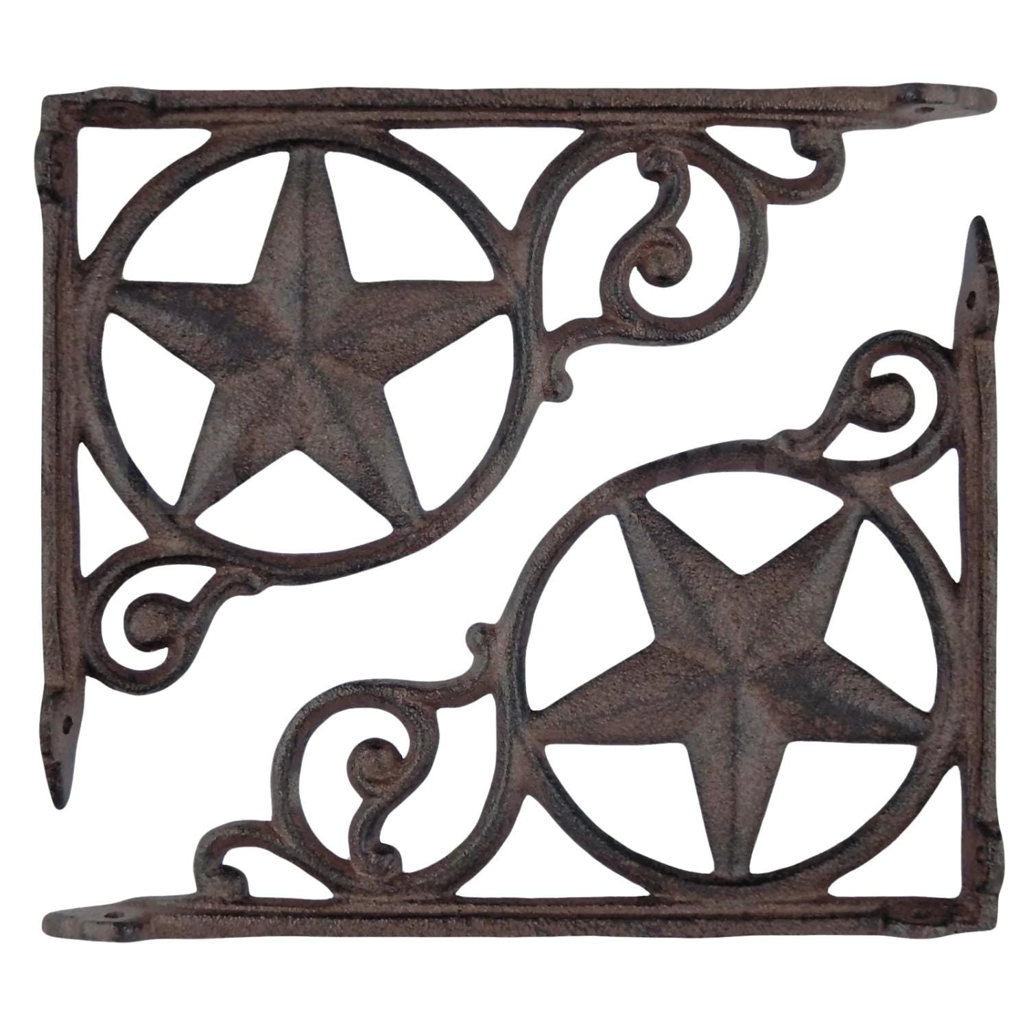 Western Star Cast Iron Shelf Brackets