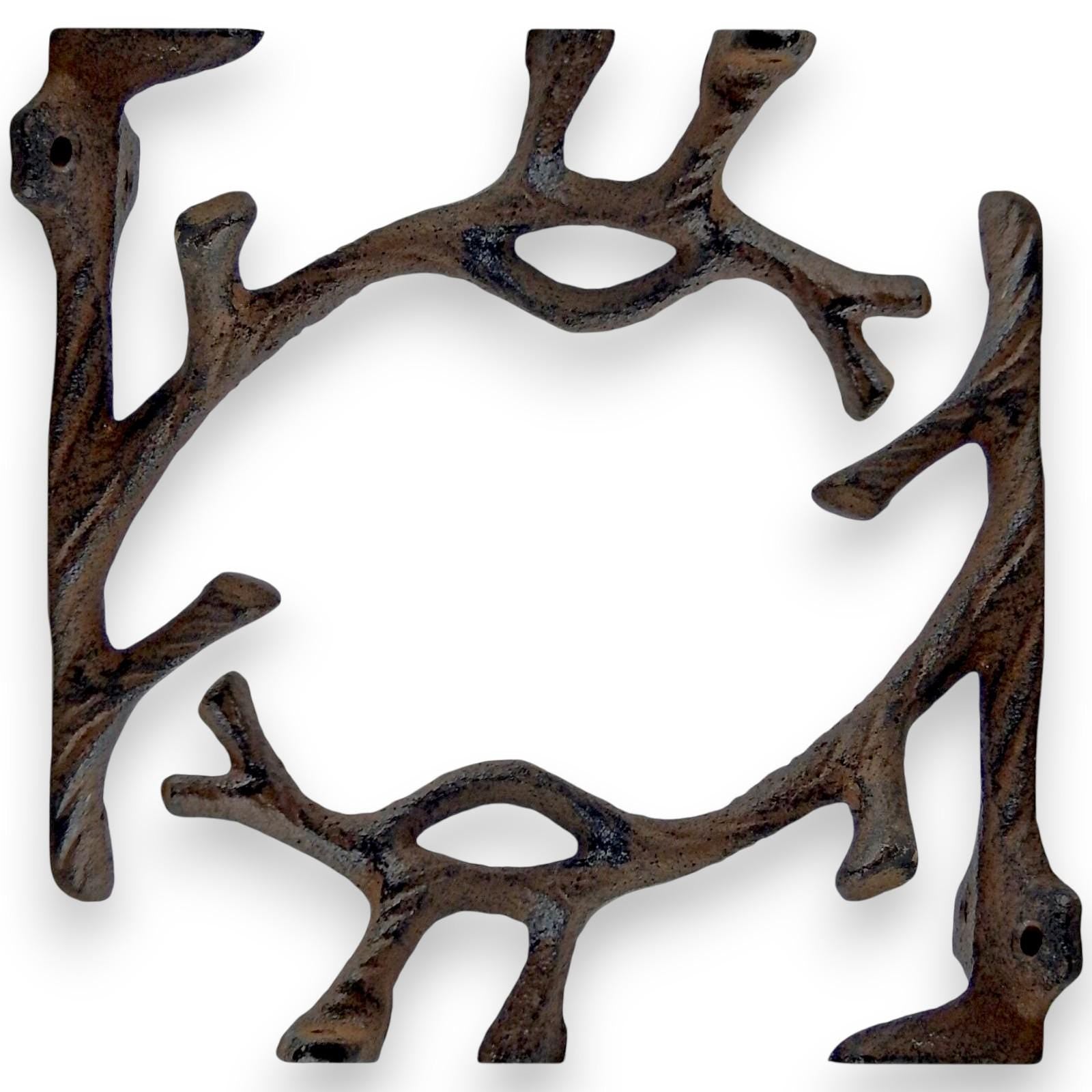 Tree Branch Cast Iron Shelf Brackets