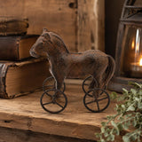 Cast Iron Horse on Wheels Figurine