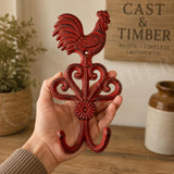 Cast Iron Rooster Double Wall Hook