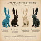Set of 2 Cast Iron Belgian Hare Rabbit Statues, Choose Colors, Decorative Bookends, Farmhouse Bunny Decor, image 2