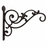 Victorian Cast Iron Plant Hanger, Distressed Dark Brown 10-Inch Wall Bracket, image 12