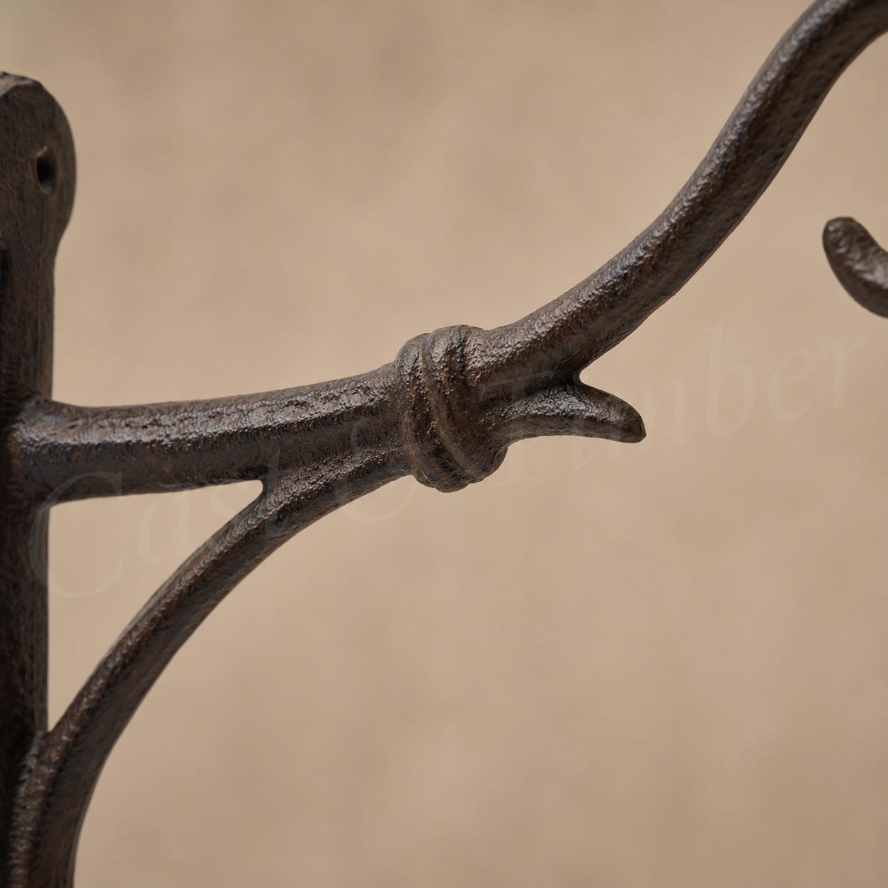 Rustic Cast Iron Plant Hanger, Double Scroll Wall Bracket, Hanging Basket Hook, Farmhouse Porch and Garden Decor, image 5