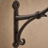 Rustic Cast Iron Plant Hanger, Double Scroll Wall Bracket, Hanging Basket Hook, Farmhouse Porch and Garden Decor, image 6