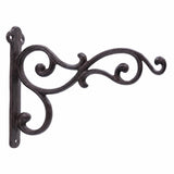 Rustic Cast Iron Plant Hanger, Double Scroll Wall Bracket, Hanging Basket Hook, Farmhouse Garden Decor, image 12