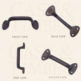 Rustic Farmhouse Cast Iron Door Handle, 6 Inch Barn Gate Pull, Shed Door Cabinet Handle, Antique Style Brown Hardware, image 3