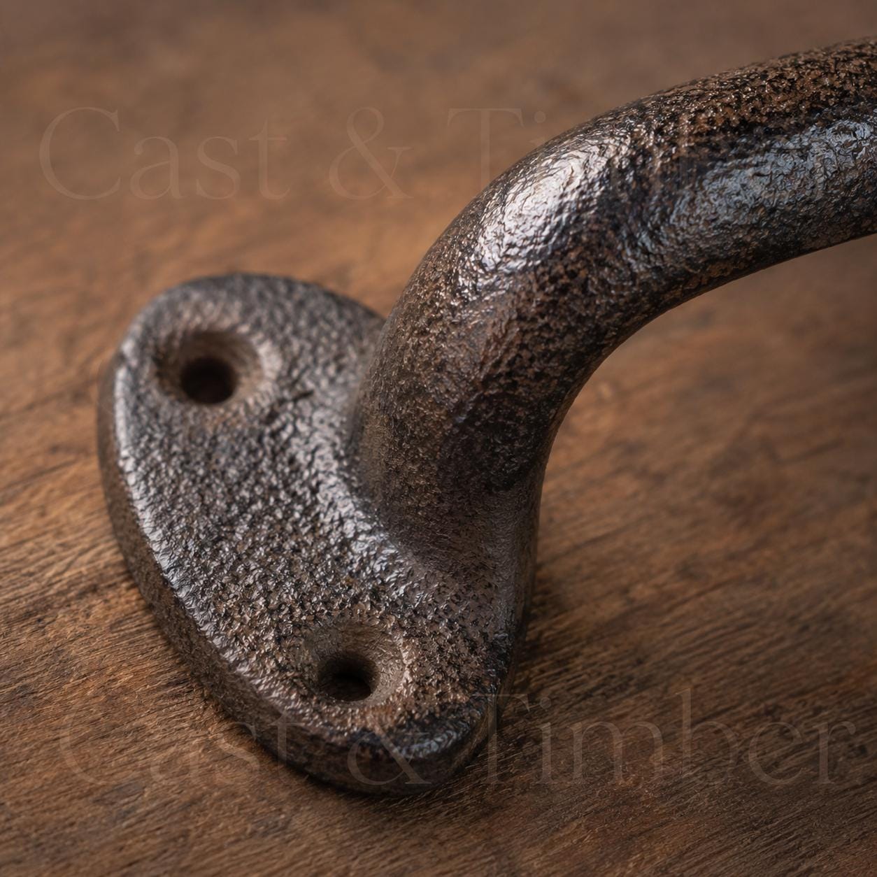 Rustic Farmhouse Cast Iron Door Handle, 6 Inch Barn Gate Pull, Shed Door Cabinet Handle, Antique Style Brown Hardware, image 5
