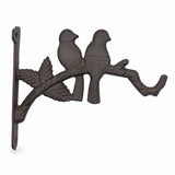 Rustic Lovebirds Plant Hanger, Cast Iron Hanging Basket Bracket, Bird Branch Wall Hook, Garden Planter Hanger, image 9