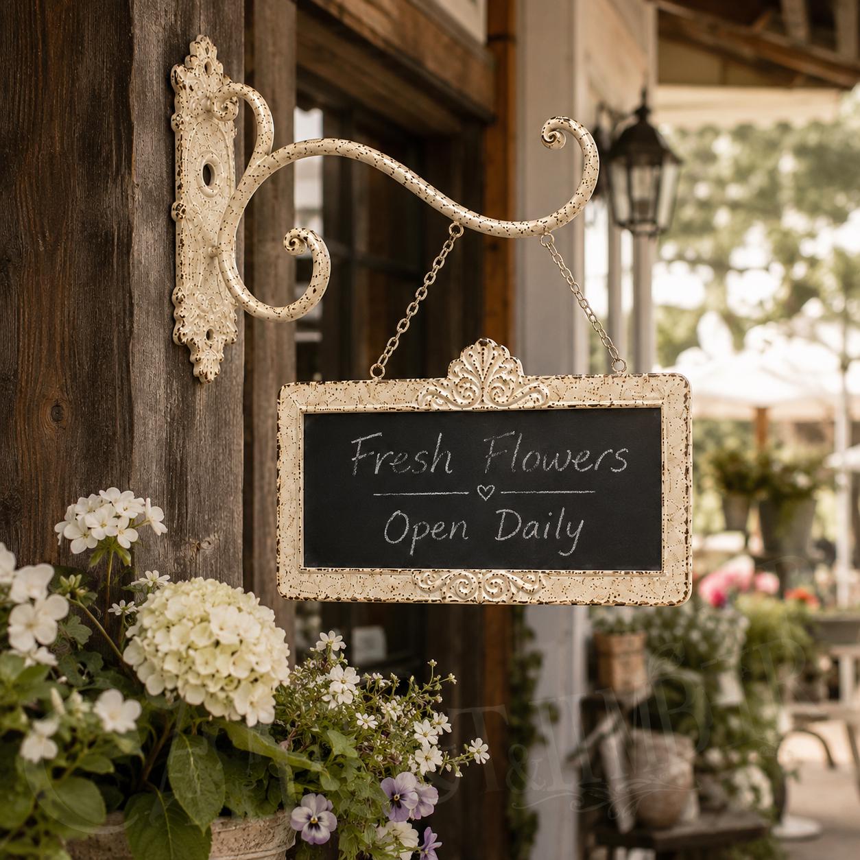 Double-Sided Farmhouse Chalkboard Sign
