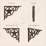 Western Star Cast Iron Shelf Brackets