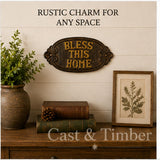 Bless This Home Cast Iron Wall Plaque