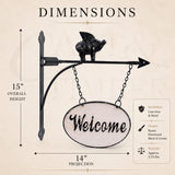 Flying Pig Double-Sided Welcome Sign