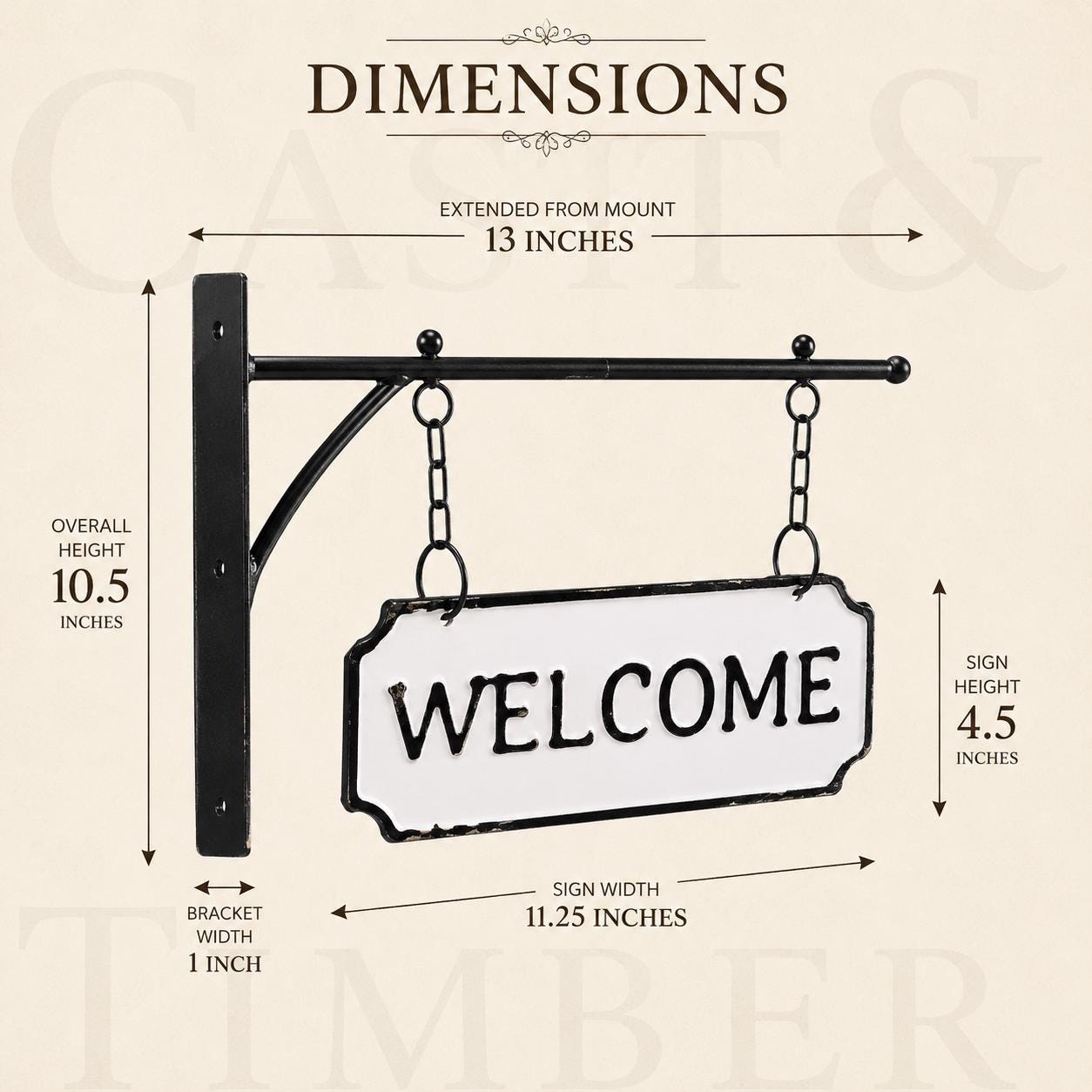 Double-Sided Farmhouse Welcome Sign