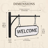 Double-Sided Farmhouse Welcome Sign