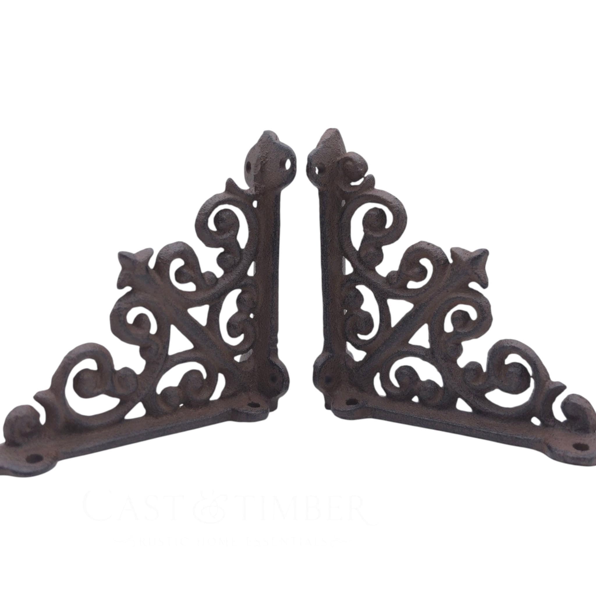 Small Scroll Cast Iron Shelf Brackets