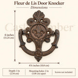 Fleur de Lis Cast Iron Door Knocker