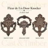Fleur de Lis Cast Iron Door Knocker