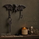 Cast Iron Bat Wall Rack With Two Hooks