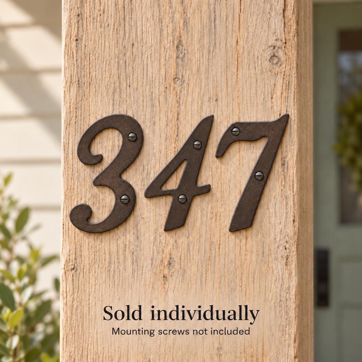 Italic Cast Iron House Numbers