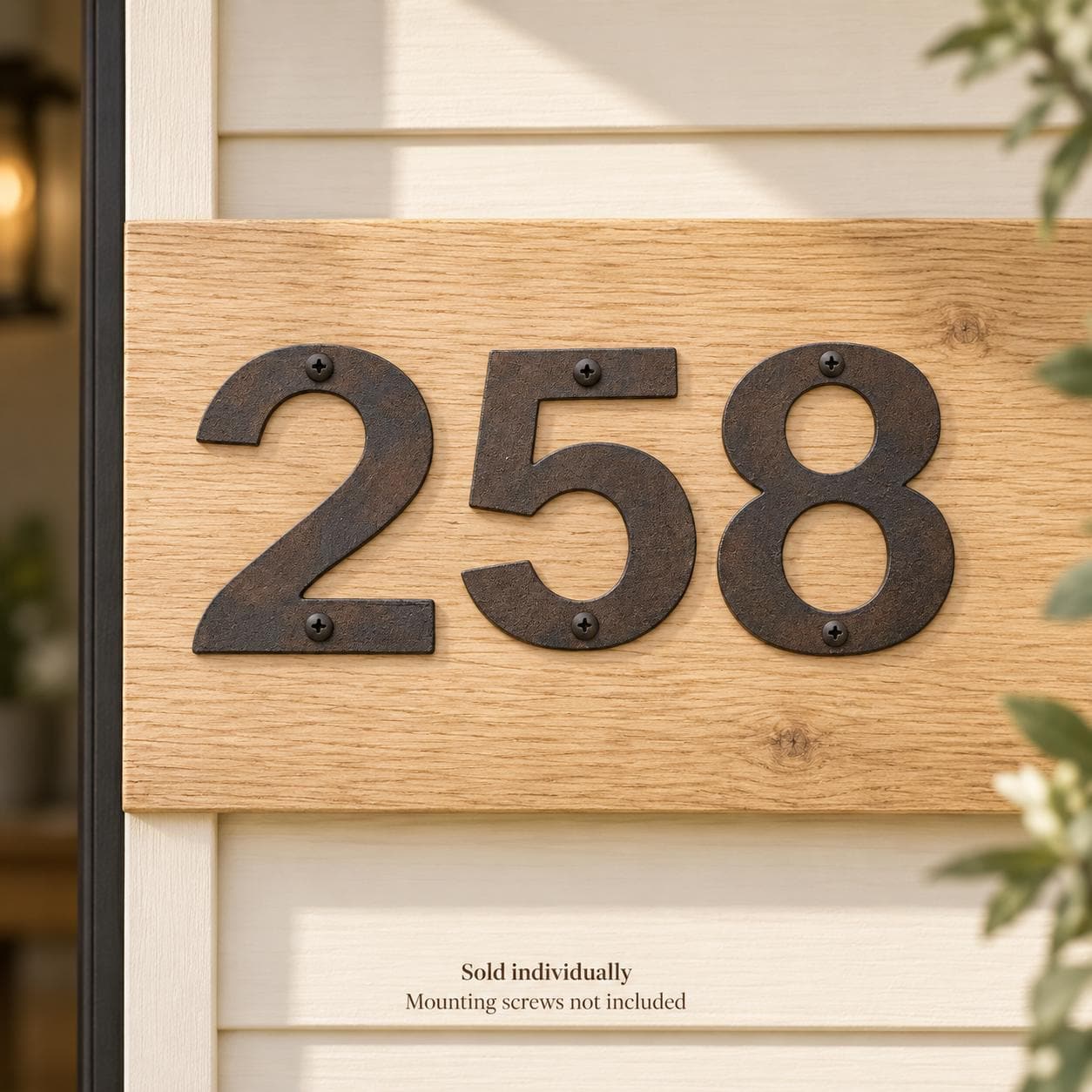 Modern Cast Iron House Numbers