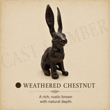 Belgian Hare Cast Iron Rabbit Statue